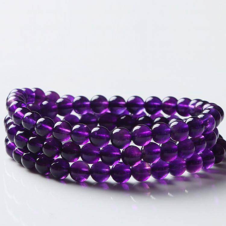 紫水晶佛珠手链