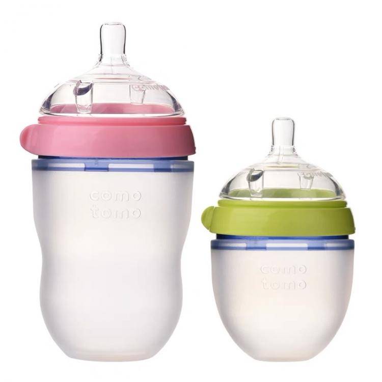 可么多么comotomo新生婴儿防胀气全硅胶奶瓶断奶神器美版