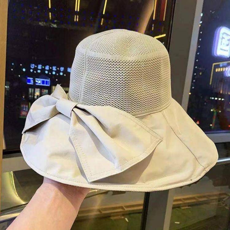 包邮！2021新款黑胶大檐遮阳帽透气性好 遮脸防紫外线渔夫帽女夏季可折叠防晒帽子